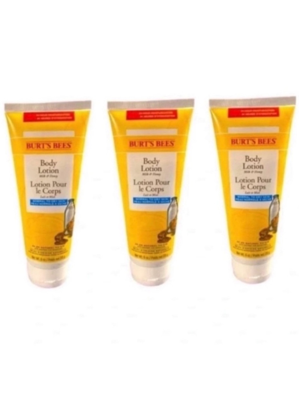 New 3 Burt’s Bees Body Lotion with Milk and Honey